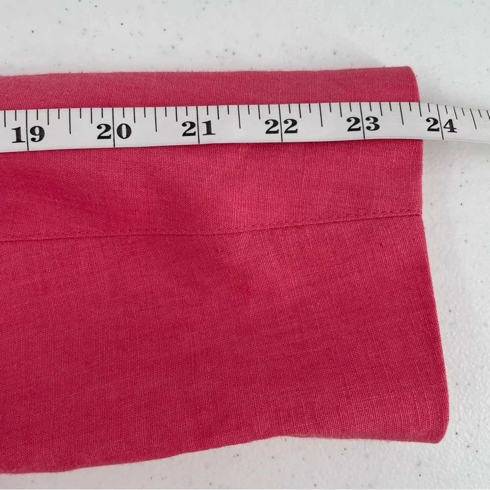 Talbots Vintage Coral Linen Stretch Blend Fully Lined Hidden Button Blazer Work